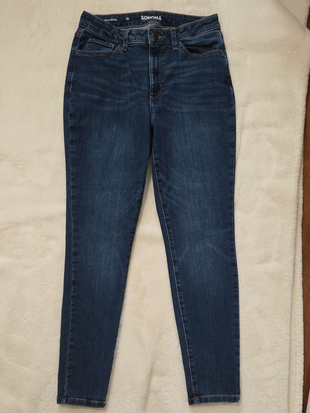 Sonoma Dark Blue High-Rise Skinny Jeans for Women